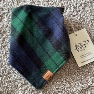 The Foggy Dog Navy and Emerald Plaid Bandana
